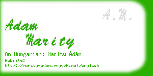 adam marity business card